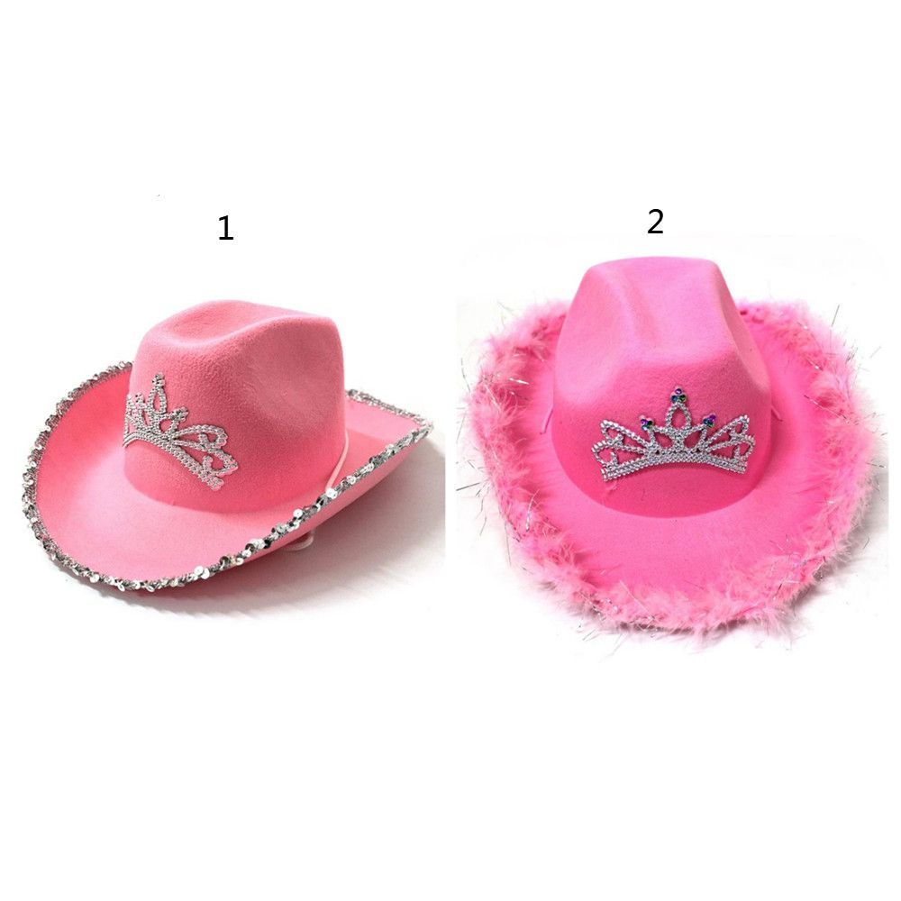 Mũ cao bồi đính sequin lấp lánh thời trang MIHAN1