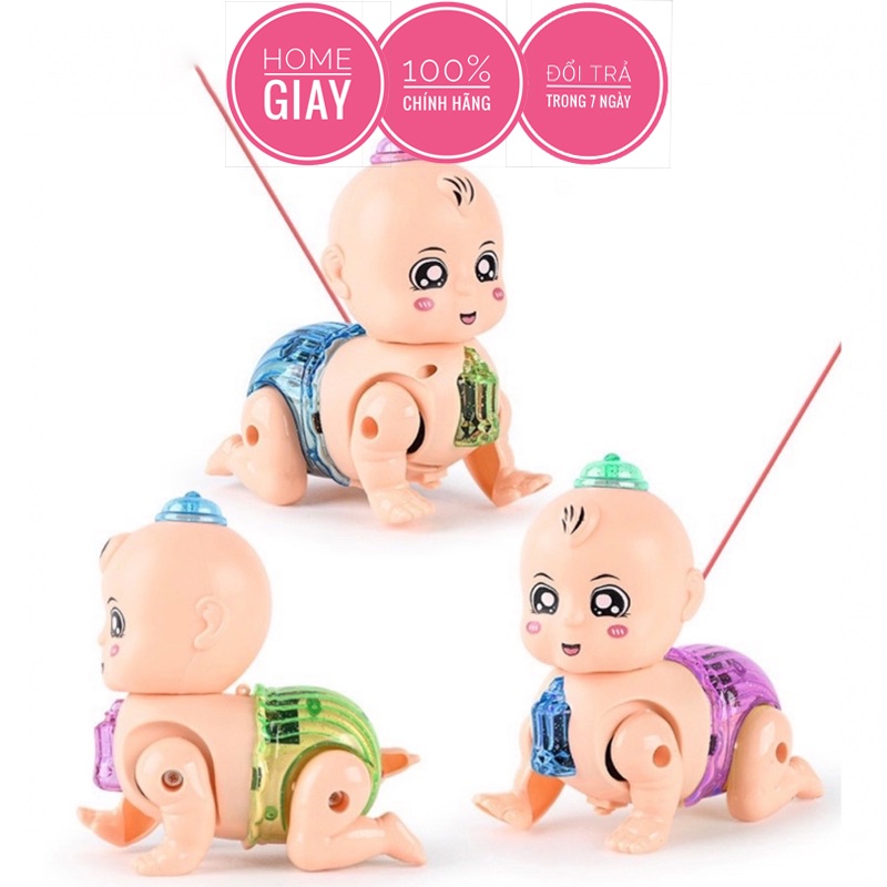 Đồ Chơi Em Bé Ngậm Bình Sữa có đèn nhạc Tập Bò Cho Bé Yêu shop home giay