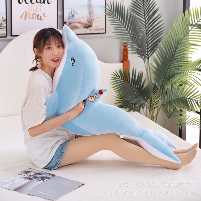 Gấu bông Cá heo siêu to 1m2