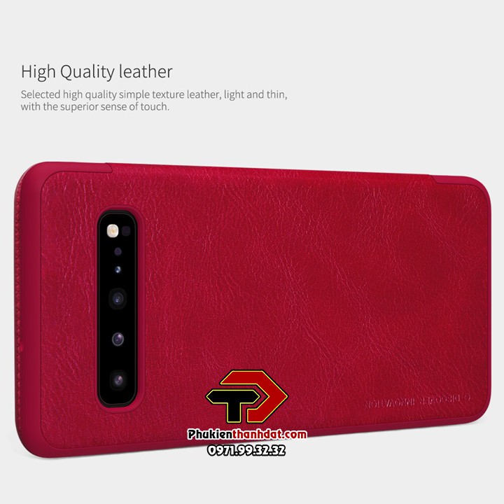 Bao da SamSung Galaxy S10 5G chính hãng Nillkin QIN
