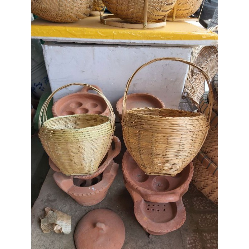 GIỎ ĐỰNG TRẦU MÂY TRE ĐAN