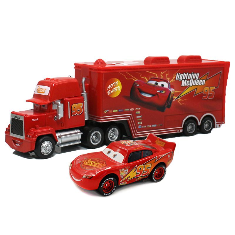 Mô hình xe hơi Mcqueen Roadblock Cool Sister 95 hoạt hình Disney tỷ lệ 1:55