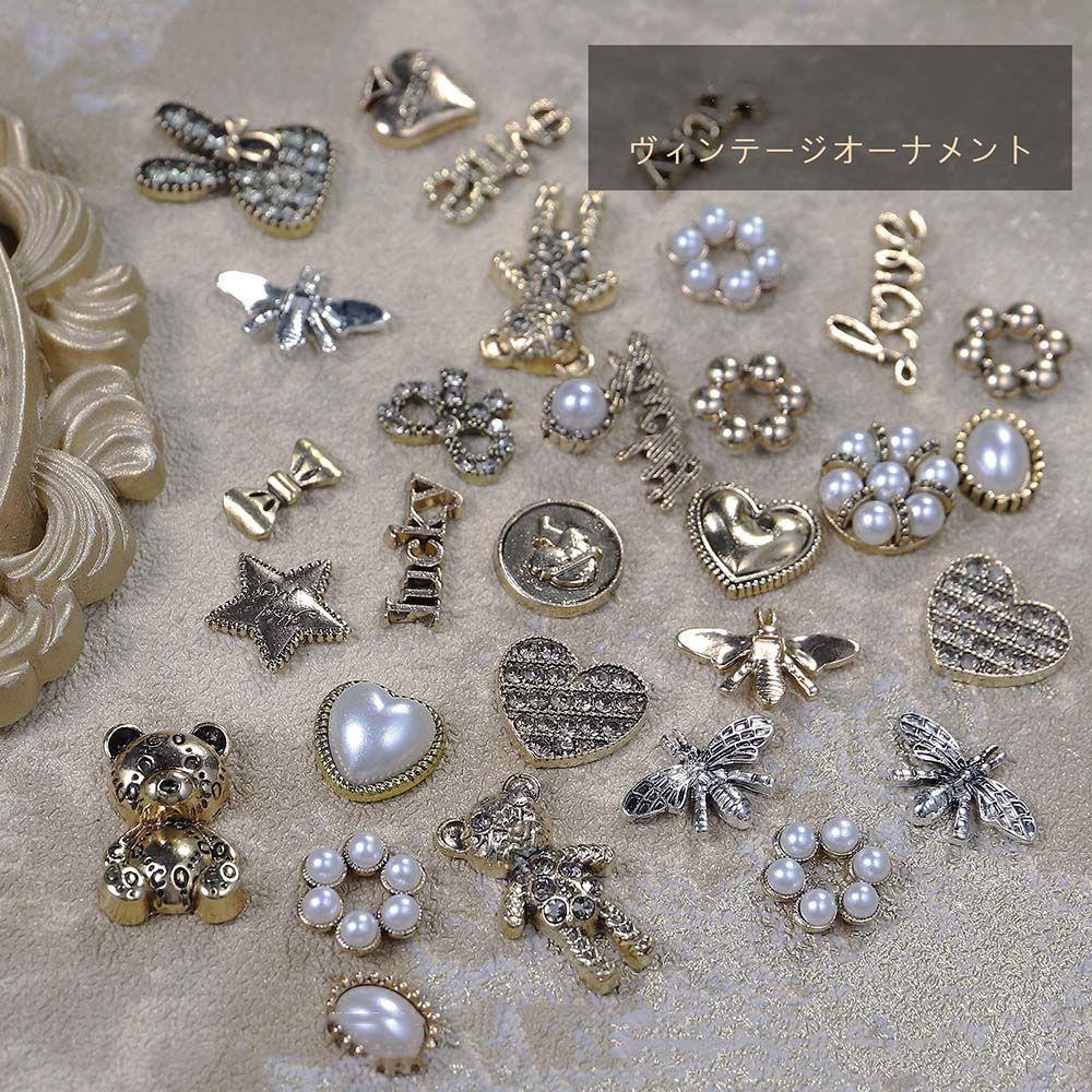 Miếng Dán Trang Trí Móng Tay Xinh Xắn|Phụ Kiện Trang Trí Móng Tay Hình Chú Ong Bằng Hợp Kim Đính Ngọc Trai / Nơ