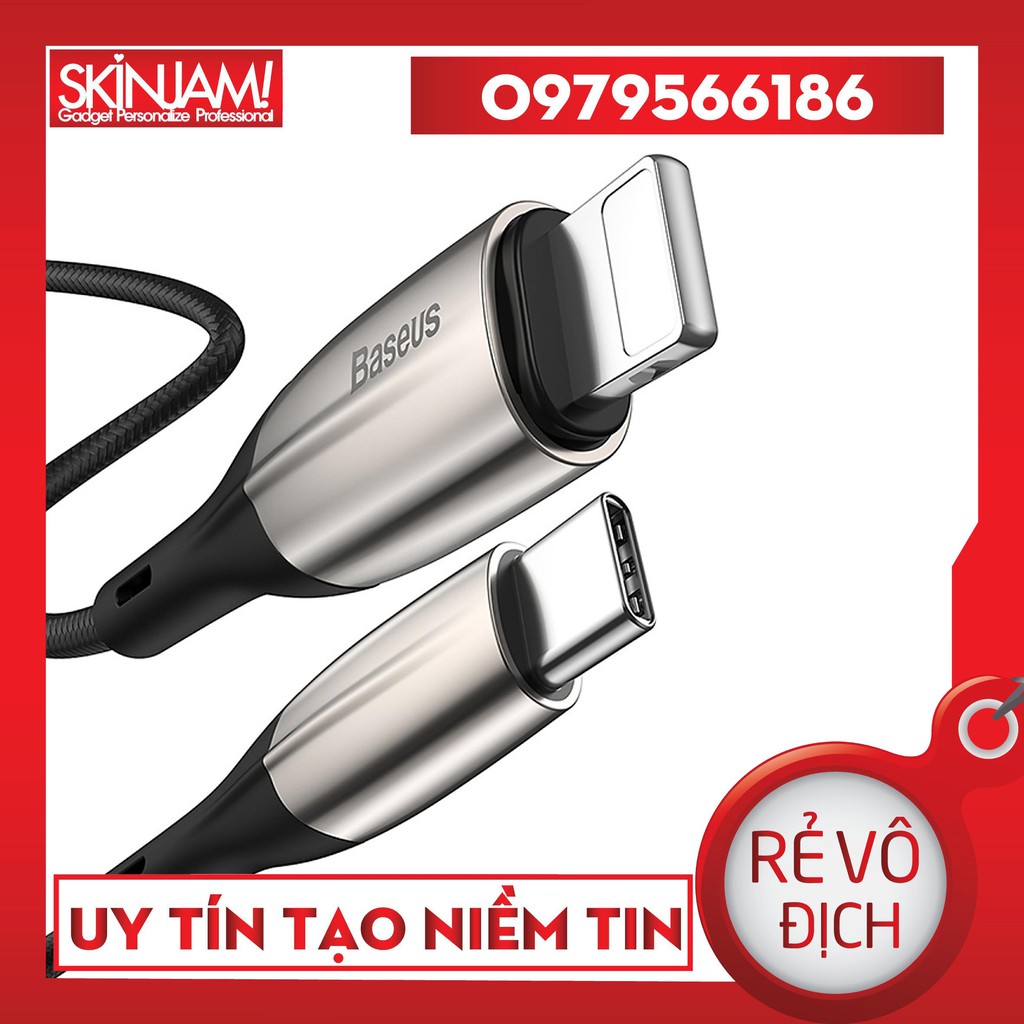 Dây Cáp sạc nhanh Type C to Lightning Baseus Horizontal Data PD (18W, Power Delivery Fast Charge, C to iPhone Cable)