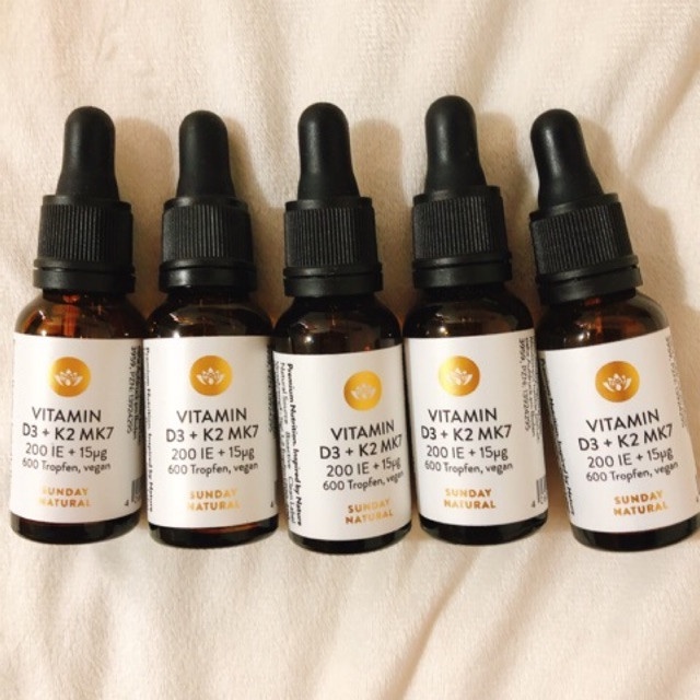 Vitamin D3 K2 MK7 Sunday Natural của Đức 20ml cho bé