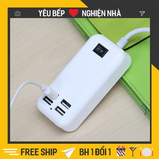 Ổ cắm usb 4 cổng 15w, ổ cắm có công tắc tắt mở tiện dụng