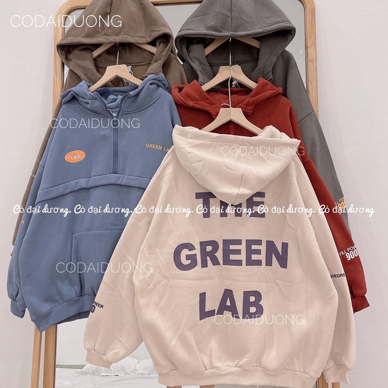 áo nỉ hoodie the green lab