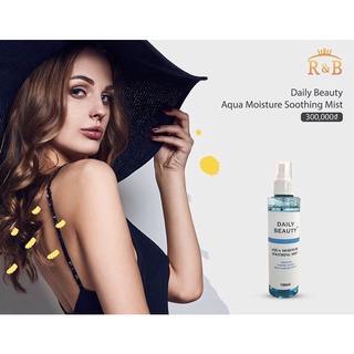 Xịt khoáng kiềm dầu, cấp ẩm, làm dịu, trắng da, làm sáng da Aqua Moisture Soothing Mist 150ml Hàn Quốc