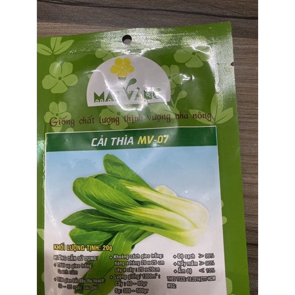 Hạt Giống trồng rau tại nhà: Rau Muống, Cải Ngọt, Cải Thìa, Bẹ xanh, Xà lách
