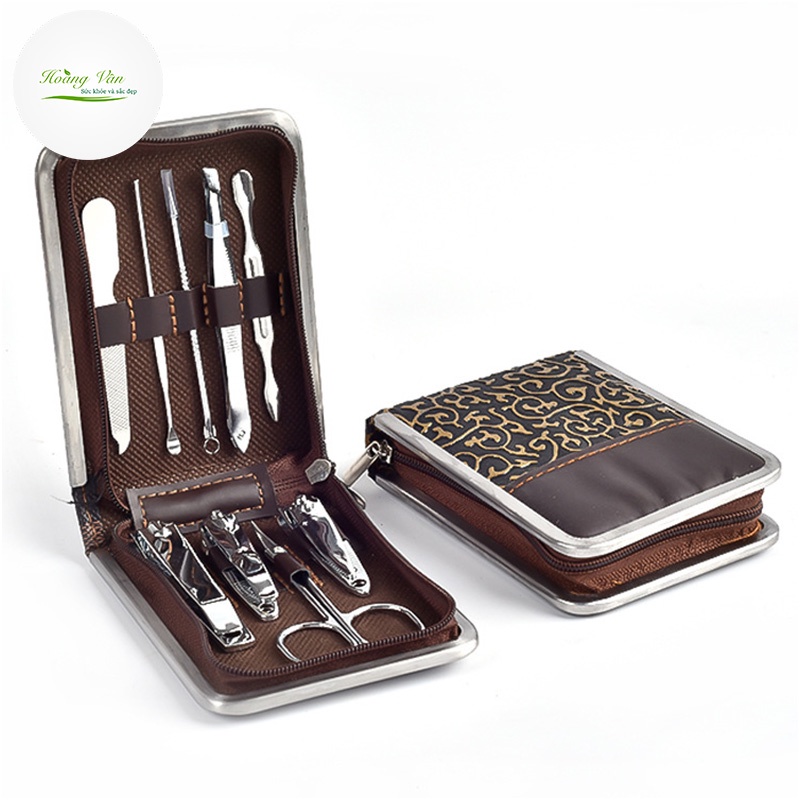 Bộ dụng cụ làm móng 9 món làm bằng inox (thép không gỉ)
