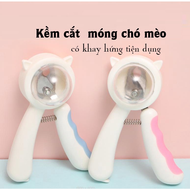 Kềm cắt móng chó mèo - kéo cắt móng có khay hứng