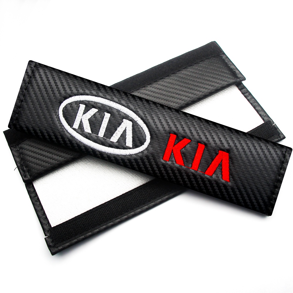 Set 2 Vỏ Bọc Dây An Toàn Bằng Sợi Carbon Cho Xe Hơi KIA Ceed Sportage Rio Sorento Optima Cerato Picanto k5