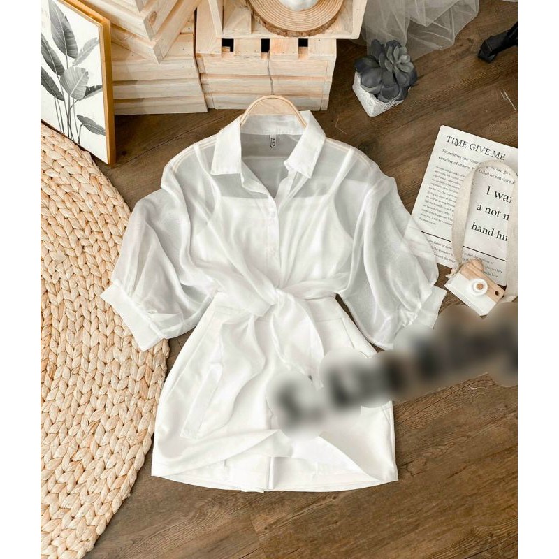 Áo sơ mi vôn CE tay lỡ vải đẹp mát có đủ màu