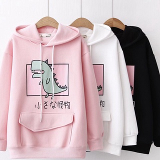 Áo khoác hoodie nữ in Khủng Long Siêu Cute Free Size