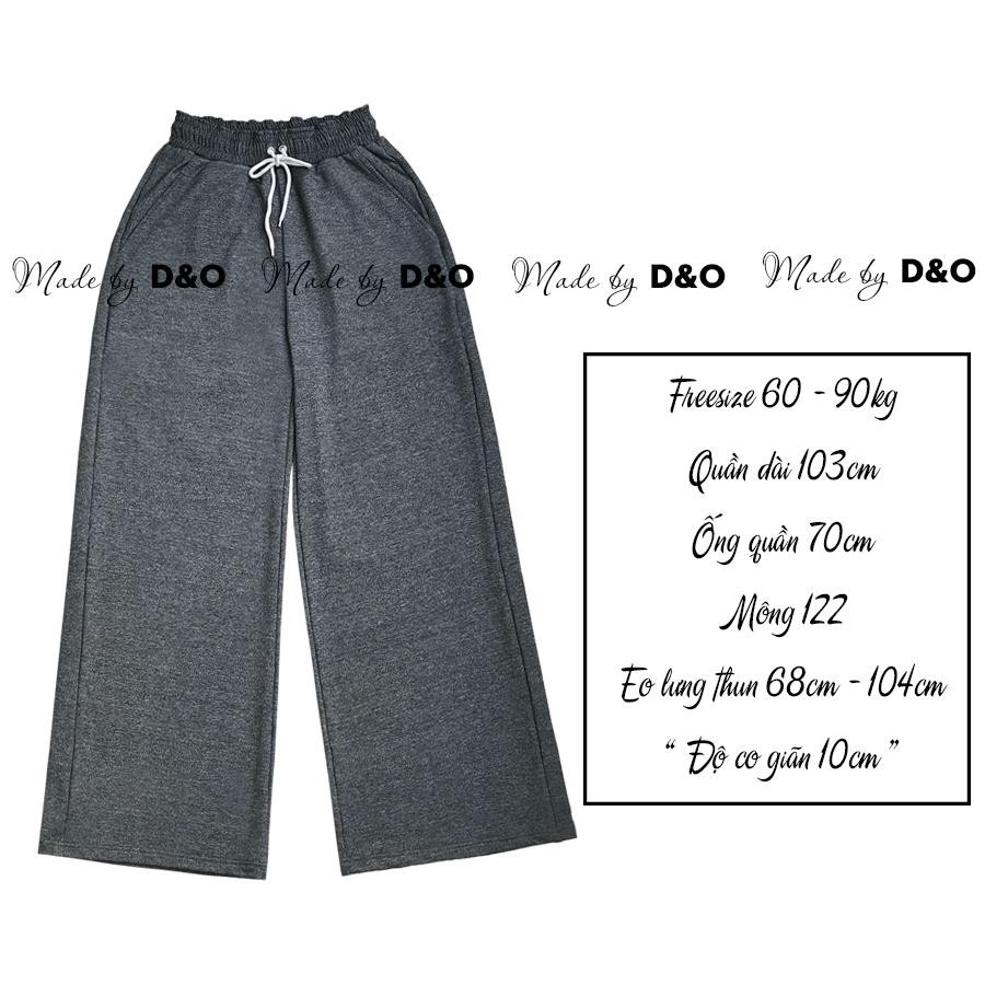 [BigSize 60~100kg] Quần Ống Rộng Lưng Thun Da Cá - Xám Tây / Co Giãn Thoải Mái