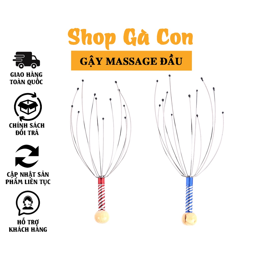 Cây Massage Đầu - Mát Xa Đầu Bạc Tuộc Thông Minh