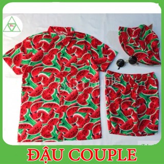 Áo Trái Cây Đi Biên Mẫu Dưa Hấu đỏ vải kate đẹp, không nhăn, không rút