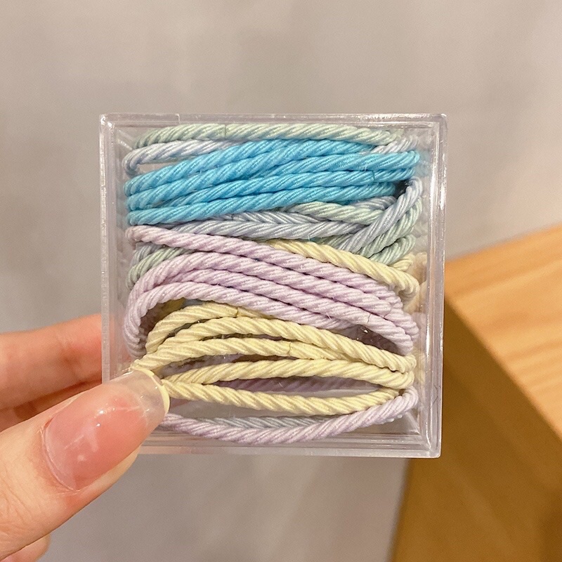 Set 50 Dây chun buộc tóc Hàn Quốc sỉ lẻ làm quà tặng Qiqishop