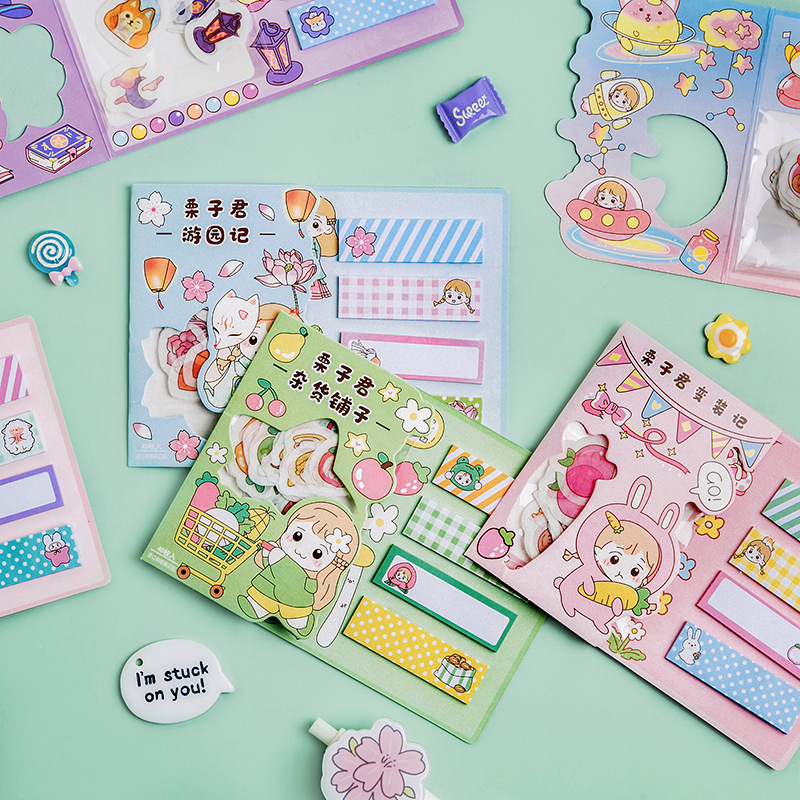 Set 40 Tấm Hình Dán Và 80 Sticker Dán Trang Trí Dễ Thương