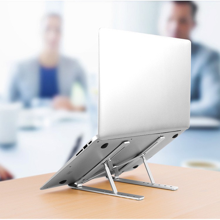 Sẵn hàng-Giá đỡ laptop stand hỗ trợ tản nhiệt có thể gấp gọn chỉnh độ cao để laptop, ipad, macbook, surface-Giá đỡ Nhựa