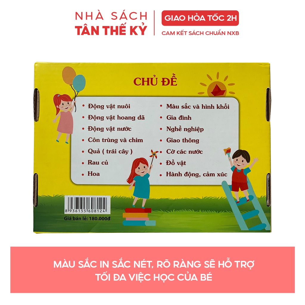 Bộ thẻ Flashcard Việt Hà Thế giới xung quanh dạy trẻ biết đọc sớm khổ A5 song ngữ Anh Việt phương pháp Glenn Doman