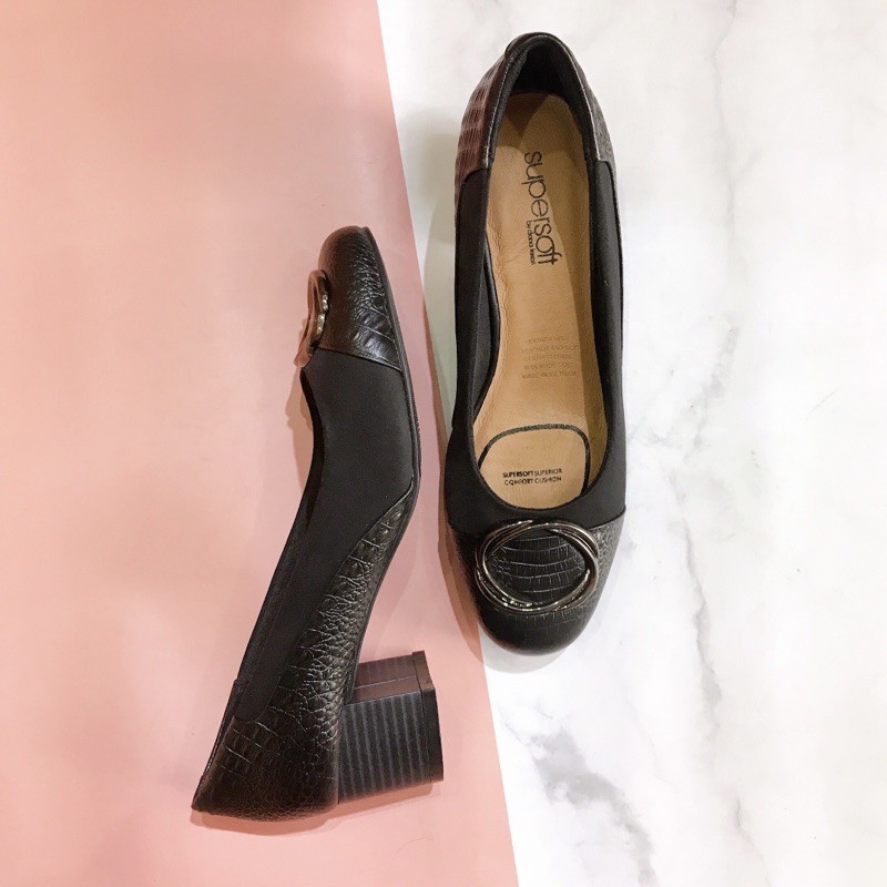 Giày công sở gót vuông 5cm Supersoft xuất Úc