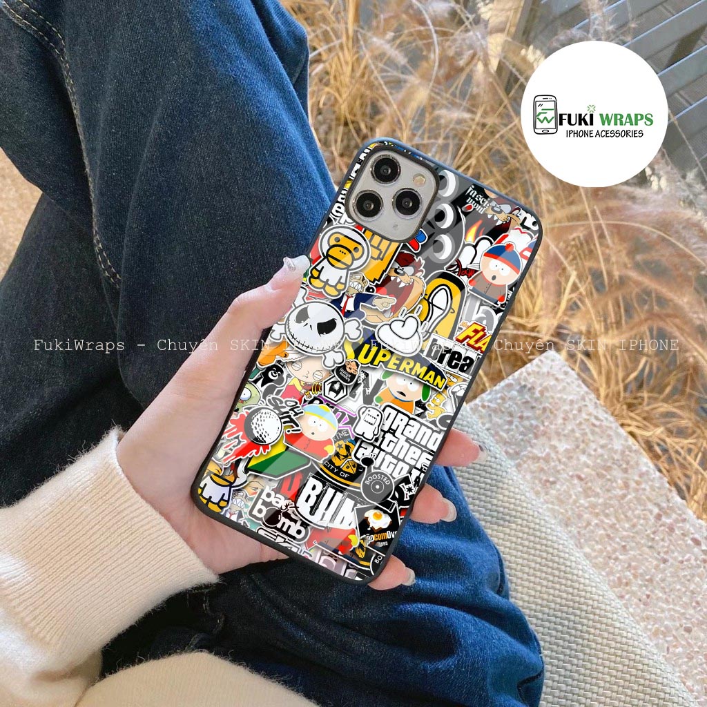 Ốp Lưng Kính Cường Lực / Case Chống Vỡ Dành Cho 13ProMax 12ProMax 11ProMax X XSMAX Fukishop