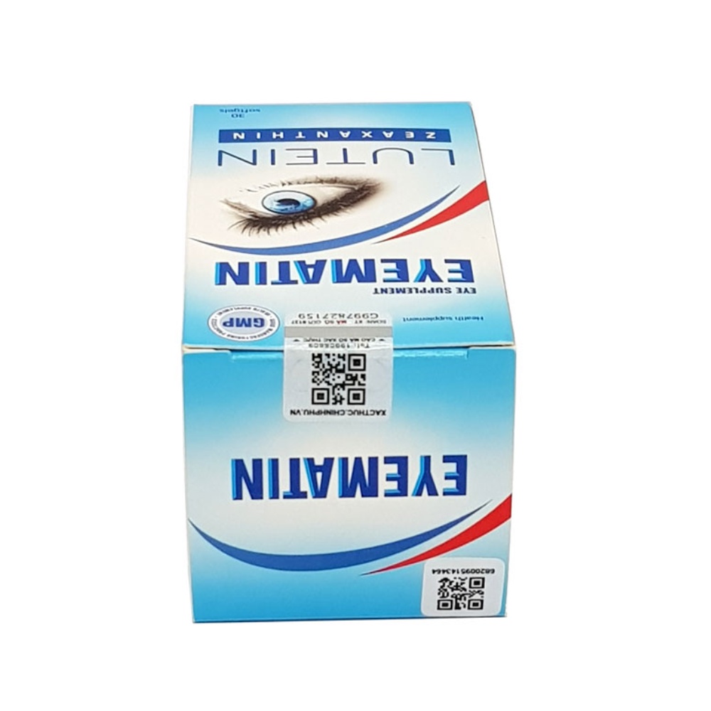 Viên bổ mắt  Eyematin. hỗ trợ tăng cường thị lực giảm rối loạn thị giác cung cấp dưỡng chất cho đôi mắt
