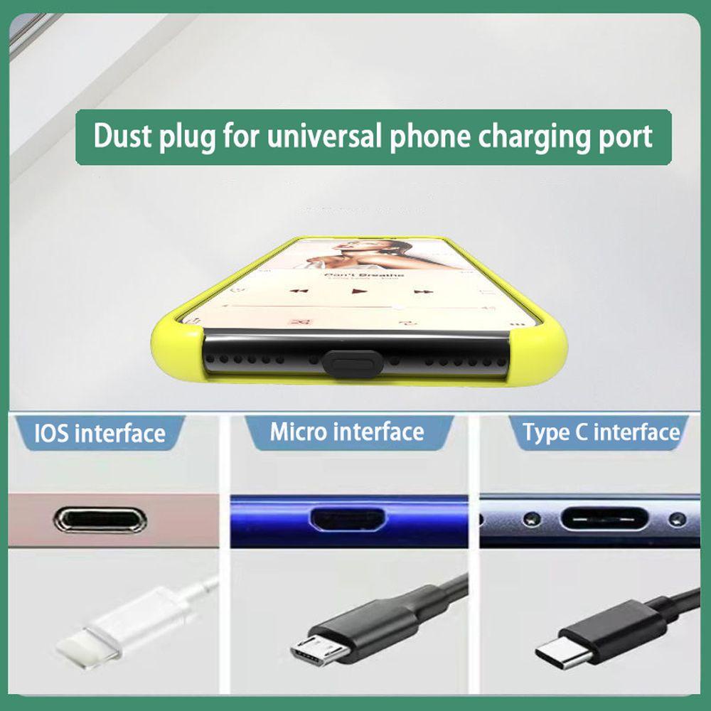 Glenes Nút Chống Bụi Cổng Sạc USB Type C Cho Điện Thoại