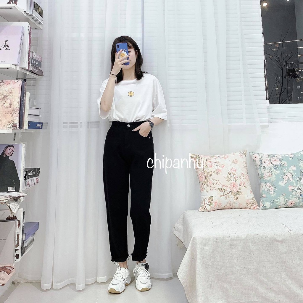 QUẦN BAGGY JEANS CUT GẤU TUA RUA QBG1505