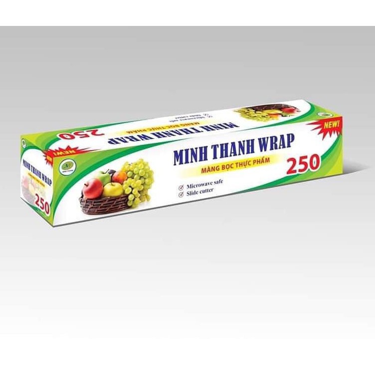 MÀNG BỌC THỰC PHẨM MINH THÀNH WRAP 250 CÓ DAO CẮT TIỆN DỤNG