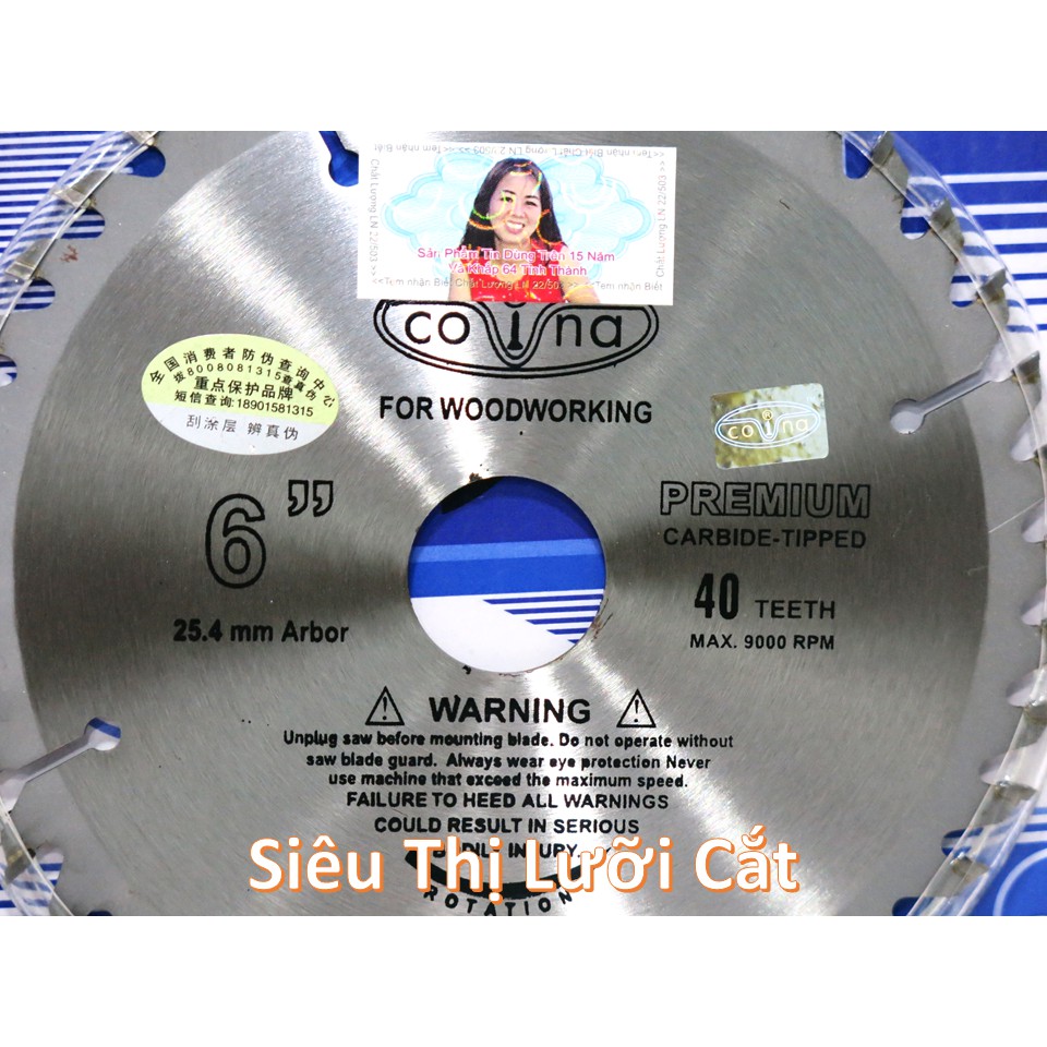 [GIÁ HỦY DIỆT]Lưỡi Cắt Gỗ Covina 150-40 Răng - Siêu Bén-Siêu Bền- Tuổi thọ gấp 10 lần những lưỡi khác