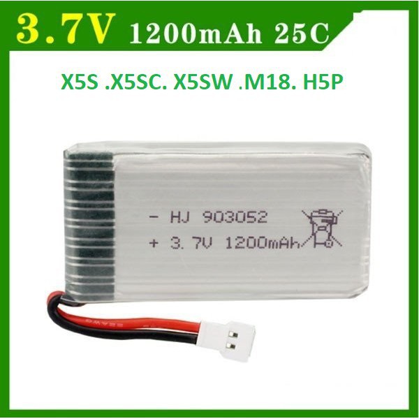 Pin Máy Bay Điều Khiển Dung Lượng Cao 3.7V 1200mAh 25C
