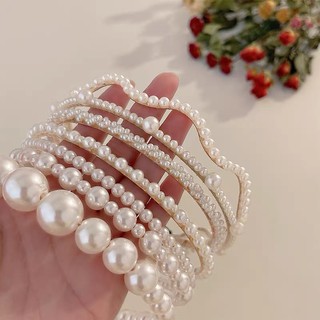 P004 Bờm Tóc Cài Tóc Nữ Hàn Quốc Thiết Kế Mới Hạt Trai Nhiều Kiểu Xinh Đẹp Đi Làm Chơi Dự Tiệc Ring House