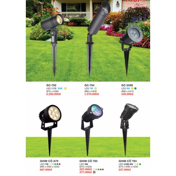 Đèn led rọi ghim cỏ sân vườn, đèn rọi gốc cây, đèn trang trí tiểu cảnh, LED3W-20W,LED COD