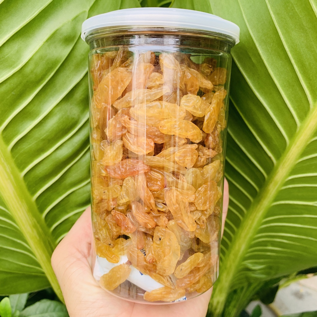 [ 500Gram ] Nho Vàng nhập khẩu loại 1 - Nho Khô Ấn Độ không đường vị ngọt tự nhiên - Hạt To - Dài