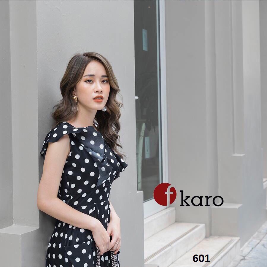 Đầm xoè chấm bi plaza