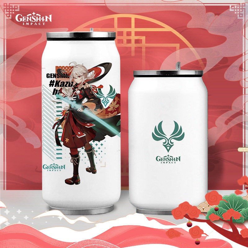 Bình Nước Giữ Nhiệt genshin Có Ống Hút Tiện Dụng
