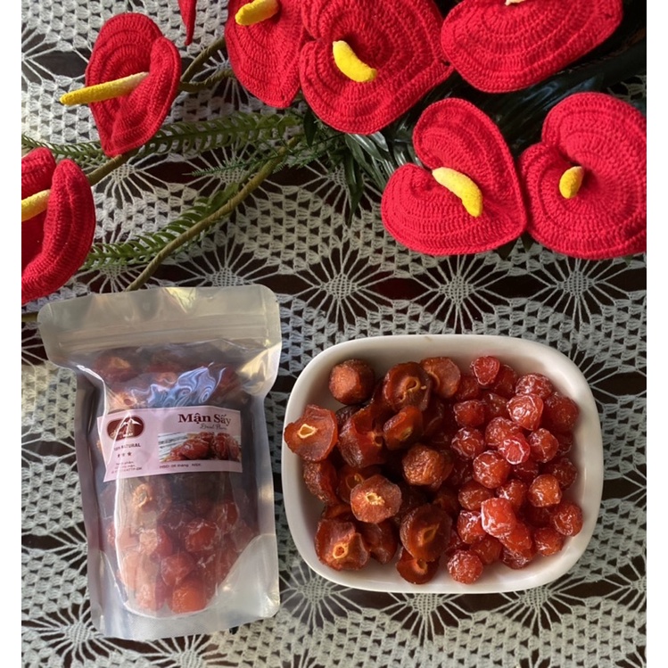 Ô mai mix 2 loại mận cơm + đào bổ hộp 500G