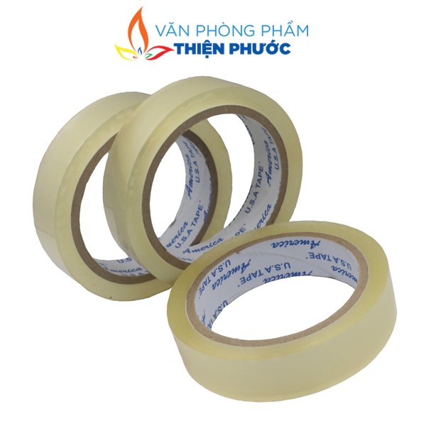 Băng keo trong 2.4cm 80yard, băng keo gói quà THIỆN PHƯỚC