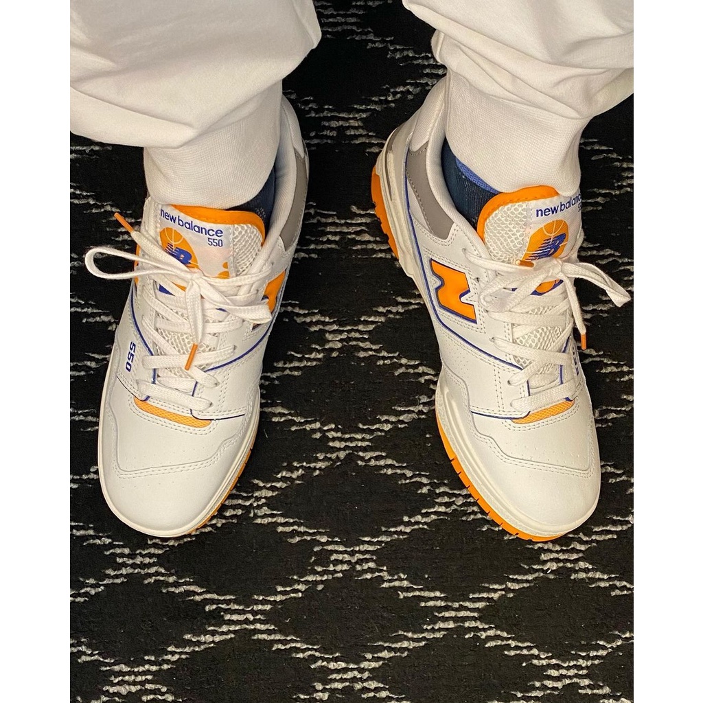 Giày nam New Balance 550 White Vibrant Orange chính hãng 100%