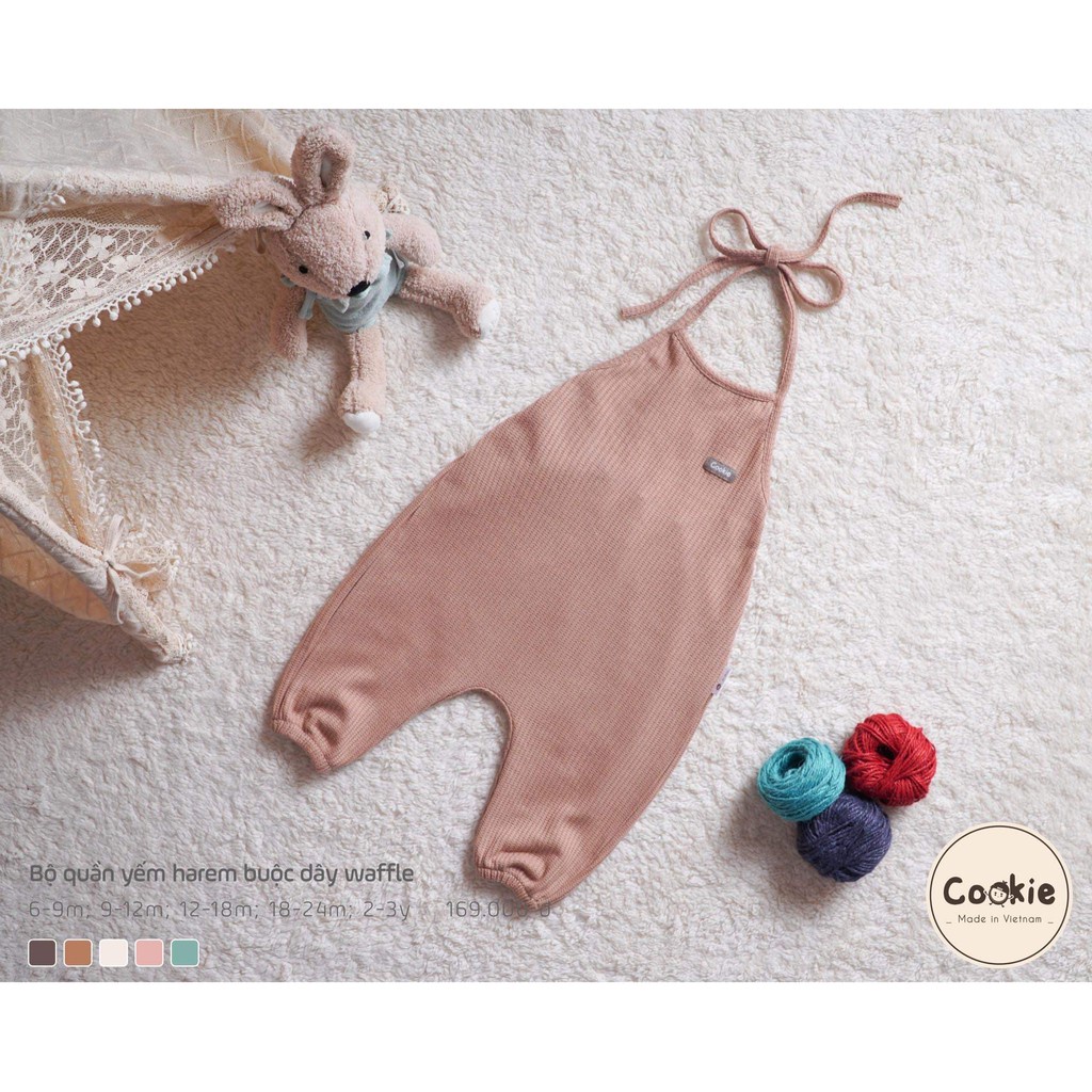 Quần yếm buộc dây Cookie siêu cute 6m - 3y