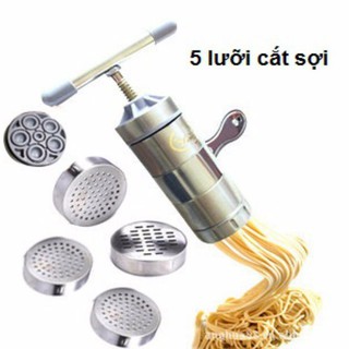 Dụng cụ làm bún, mỳ tươi, nui 5 đầu bằng inox đa năng