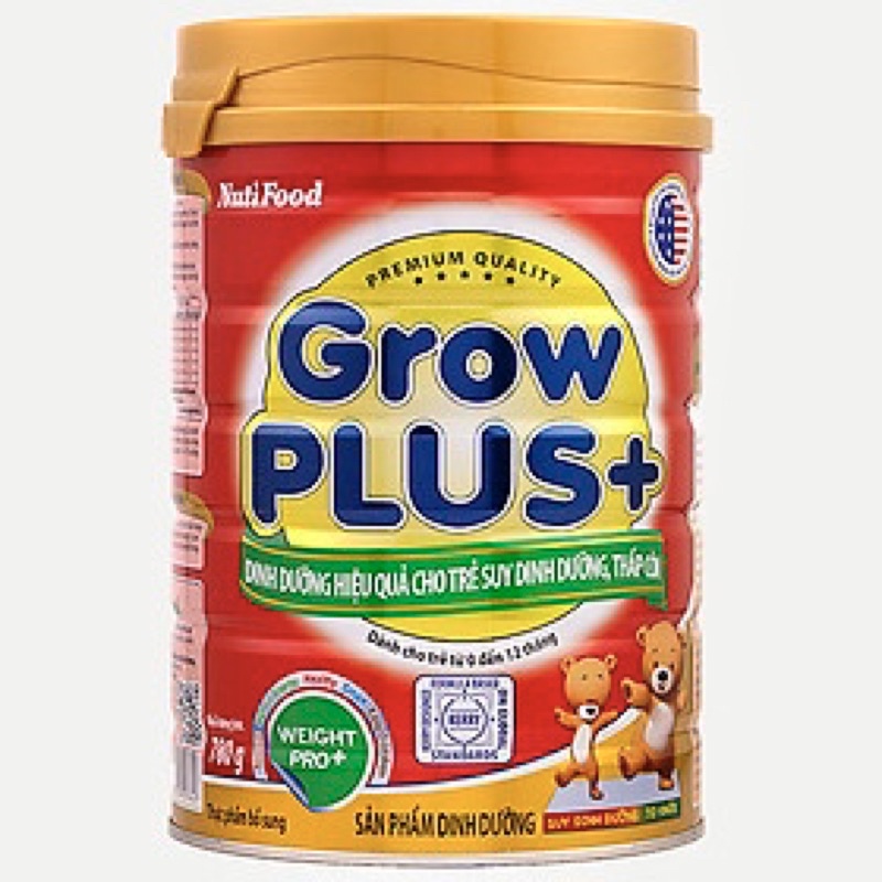 COMBO 3 LON SỮA BỘT NUTI GROWPLUS ĐỎ 780MG