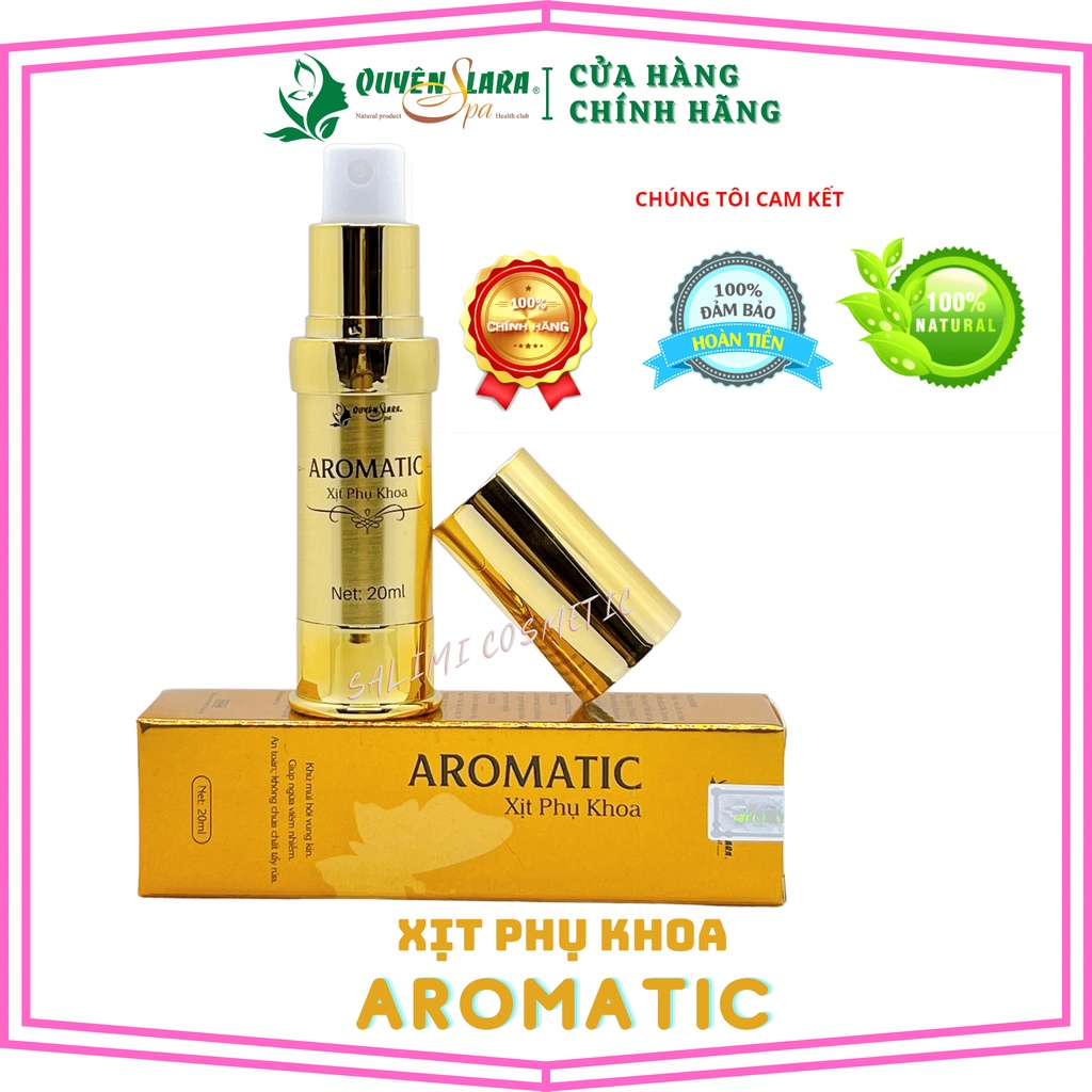 COMBO 2 Lọ Xịt Phụ Khoa Aromatic Quyên Lara [20ml] - Khử Mùi Hôi Vùng Kín, Ngừa Viêm Nhiễm, Làm Hồng Bikini - CHÍNH HÃNG