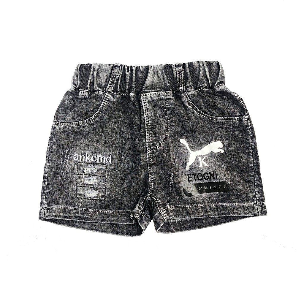 Quần short JEAN bé trai hàng xuất dư họa tiết phối chất bò mềm QN6