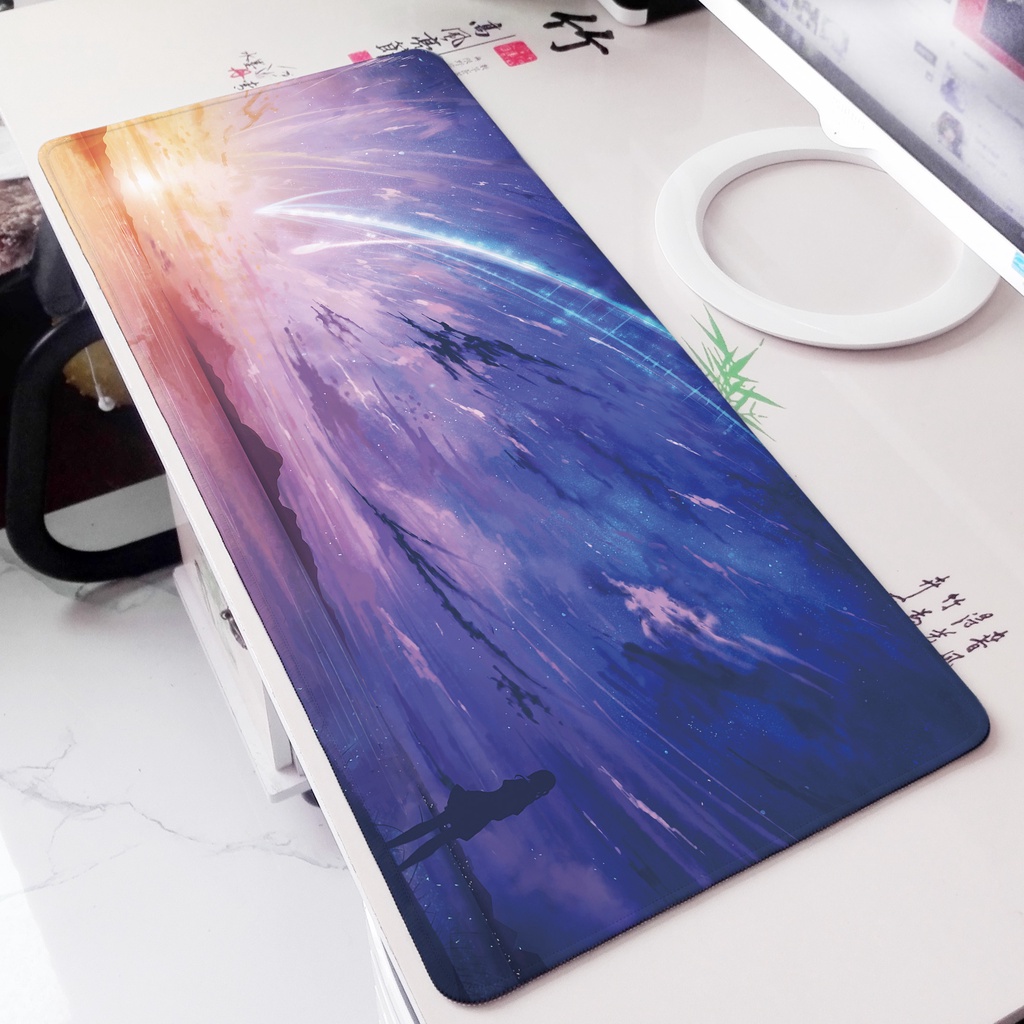 Tấm Lót Chuột Và Bàn Phím Máy Tính Hai Chiều In Hình anime your name makoto shinkai hana taki miye mitsuba
