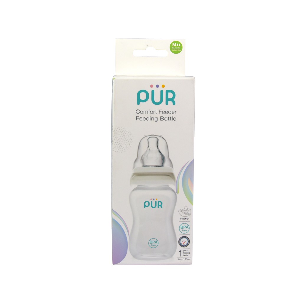 [Mã BMBAU50 giảm 7% tối đa 50K đơn 99K] Bình sữa cổ thường Pur - Comfort Feeder 120ml