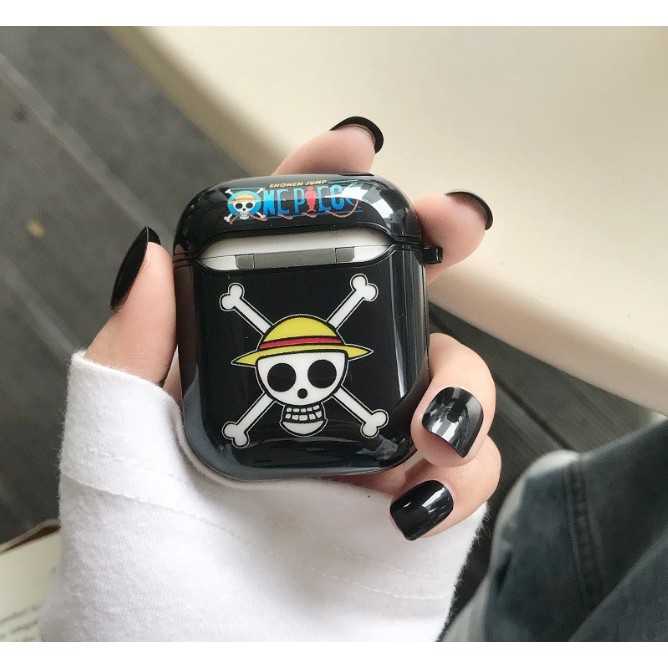 Ốp bảo vệ hộp sạc tai nghe họa tiết hình One Piece thích hợp cho Airpods 1 / 2