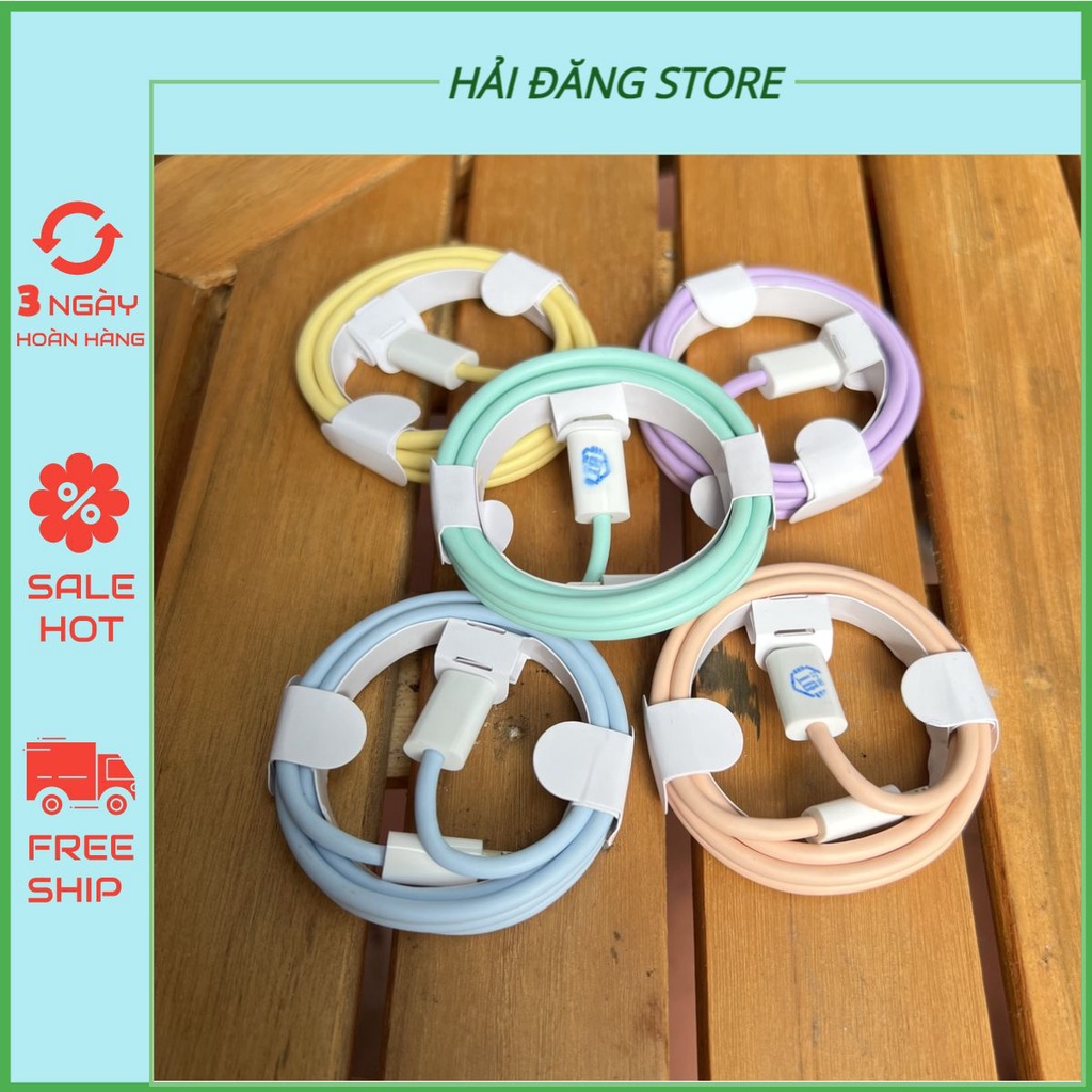 Cáp sạc nhanh PD 20W nhiều màu sắc độ dài 1m ,Bảo Hành 1 Năm